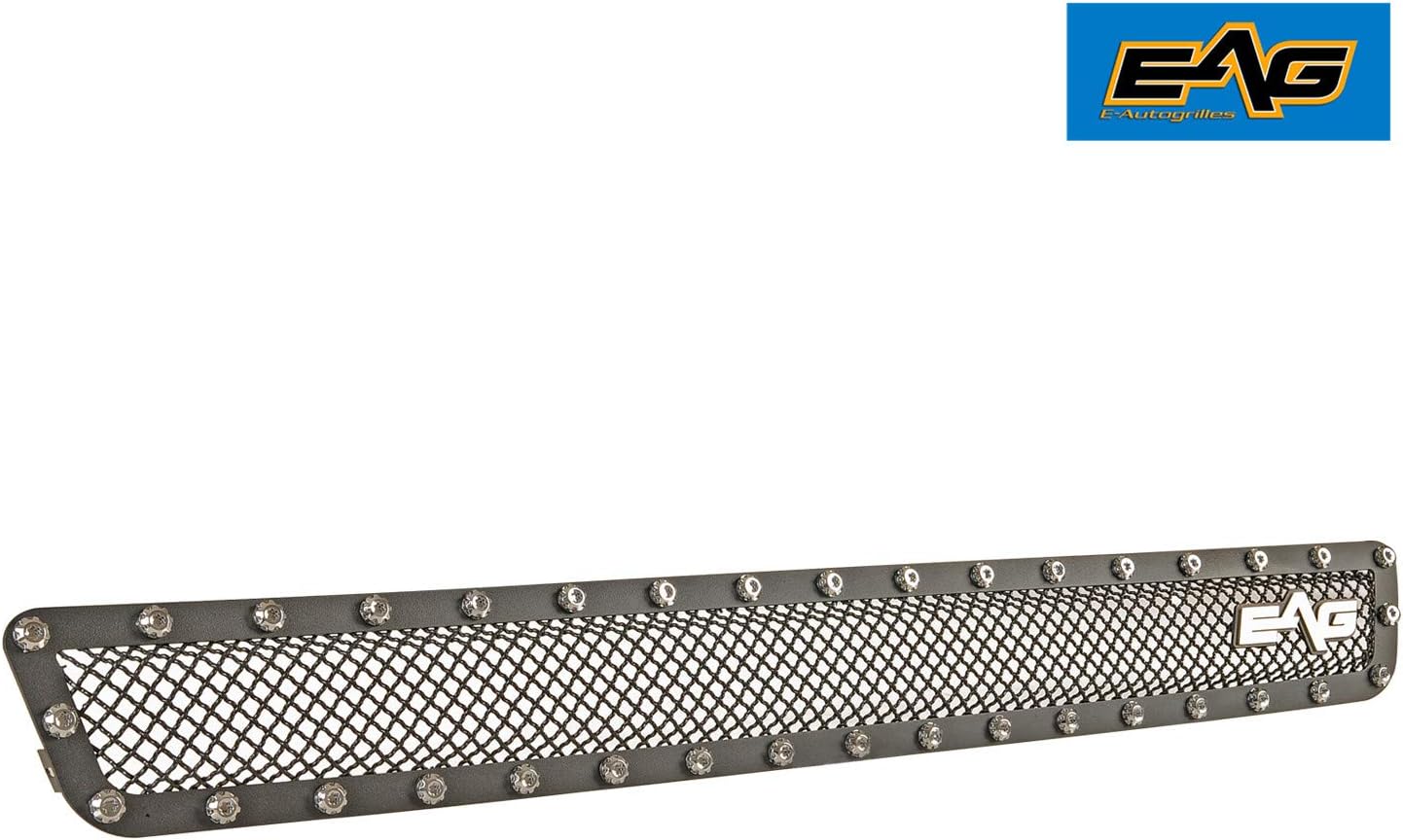 EAG Bumper Grille Rivet Black Stainless Steel Wire Mesh Grille Fit for 04-05 F-150