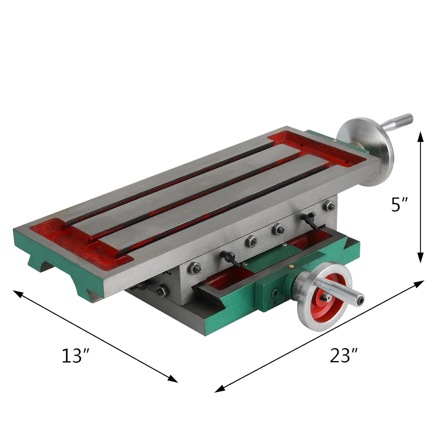Mophorn Milling Working Table 17.7 X 6.7 Inch, Compound Milling Machine Work Table 2 Axis 4 Ways Move, Multifunction Milling Working Table Heavy-duty Structure,for Milling and Drilling Machine