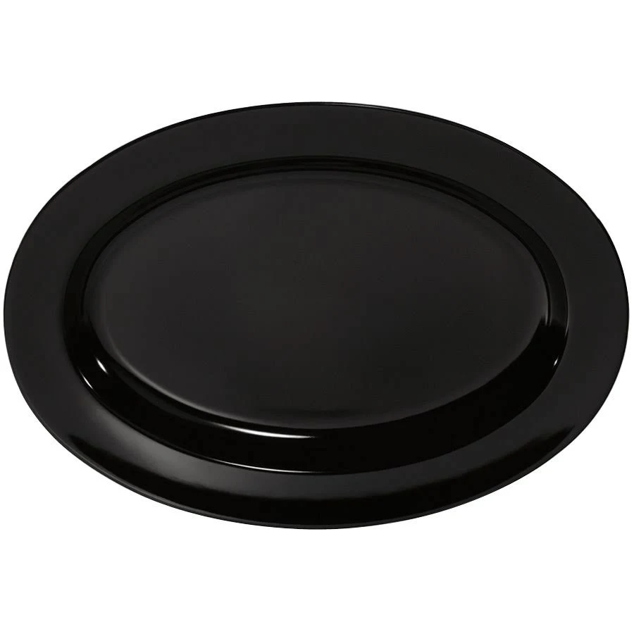 Get OP-618-BK - Milano Platter, 18x22 x 14x22 , Oval, Black (