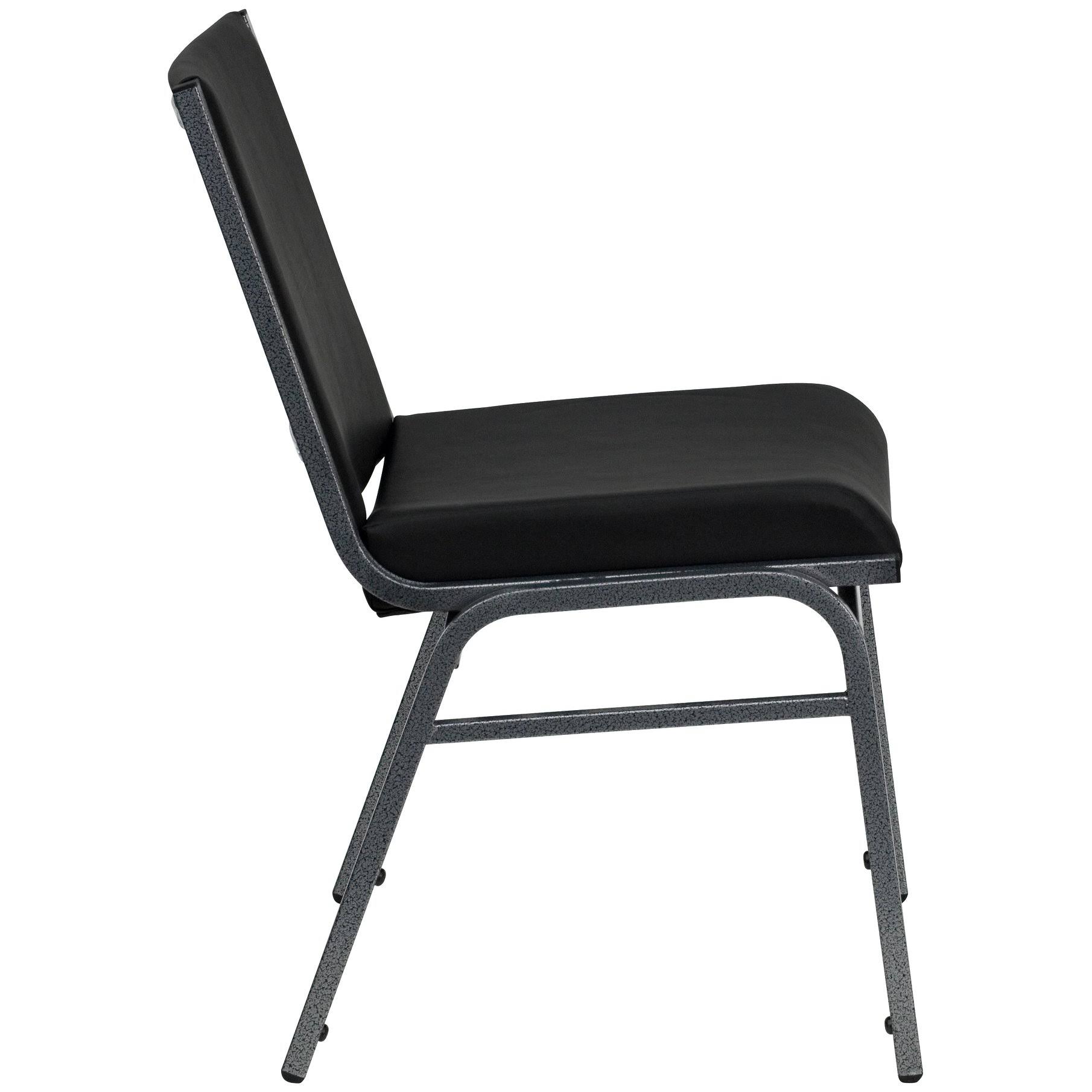 Flash Furniture - Hercules Padded Vinyl Stacking Chair- Black