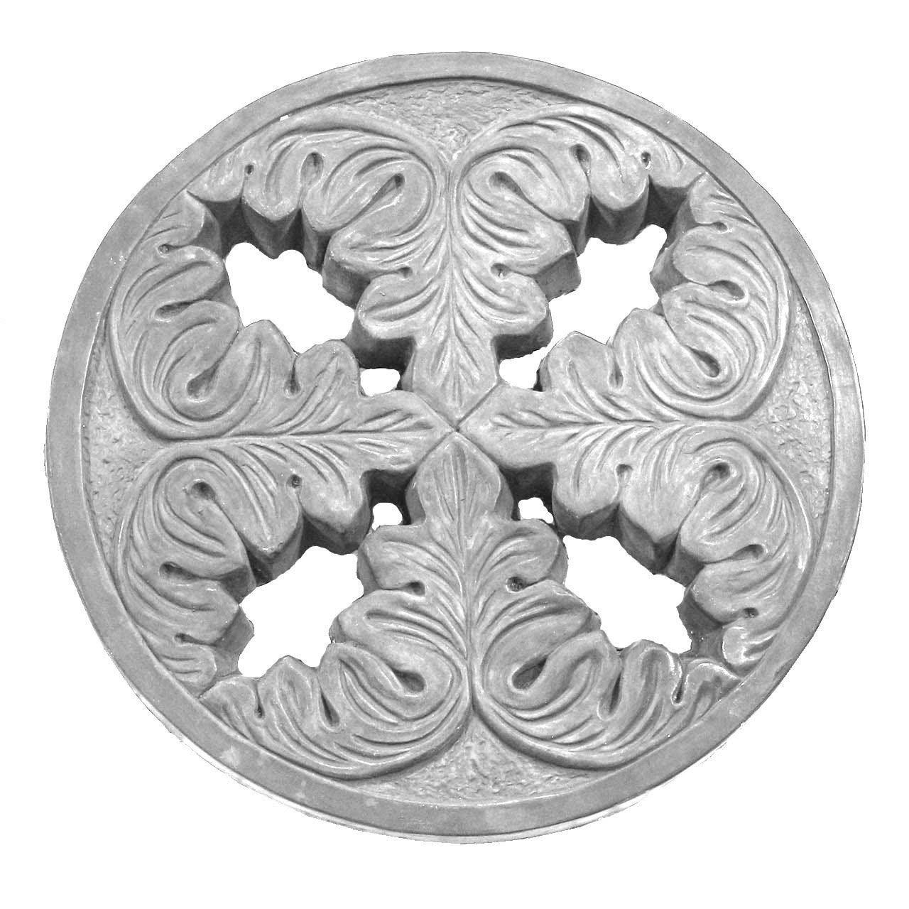 NicholsBrosStoneware Acanthus Leaf Stepping Stone; Antique Gray