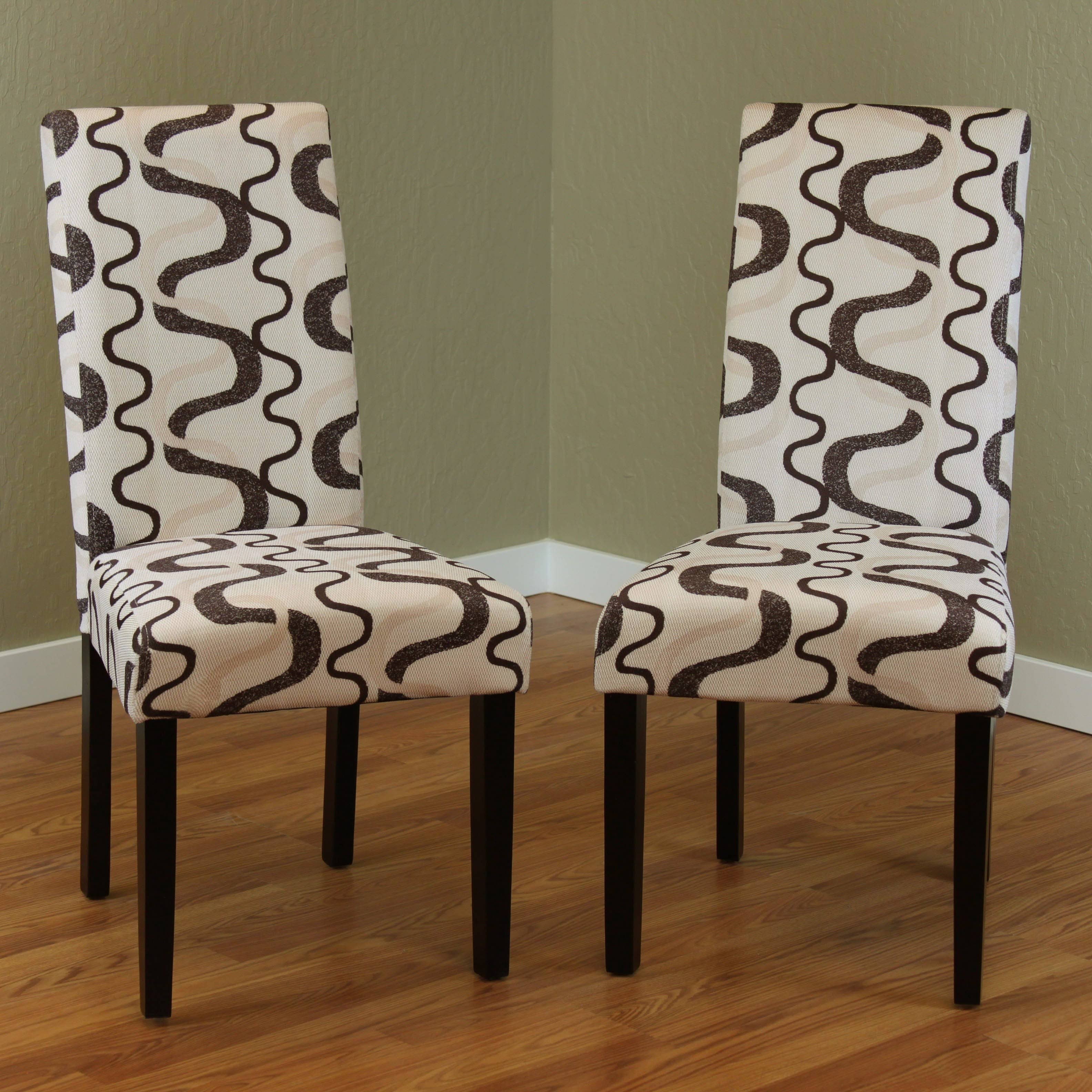 Monsoon Pacific Villa Fabric Dining Chairs, Black Print, Set of 2