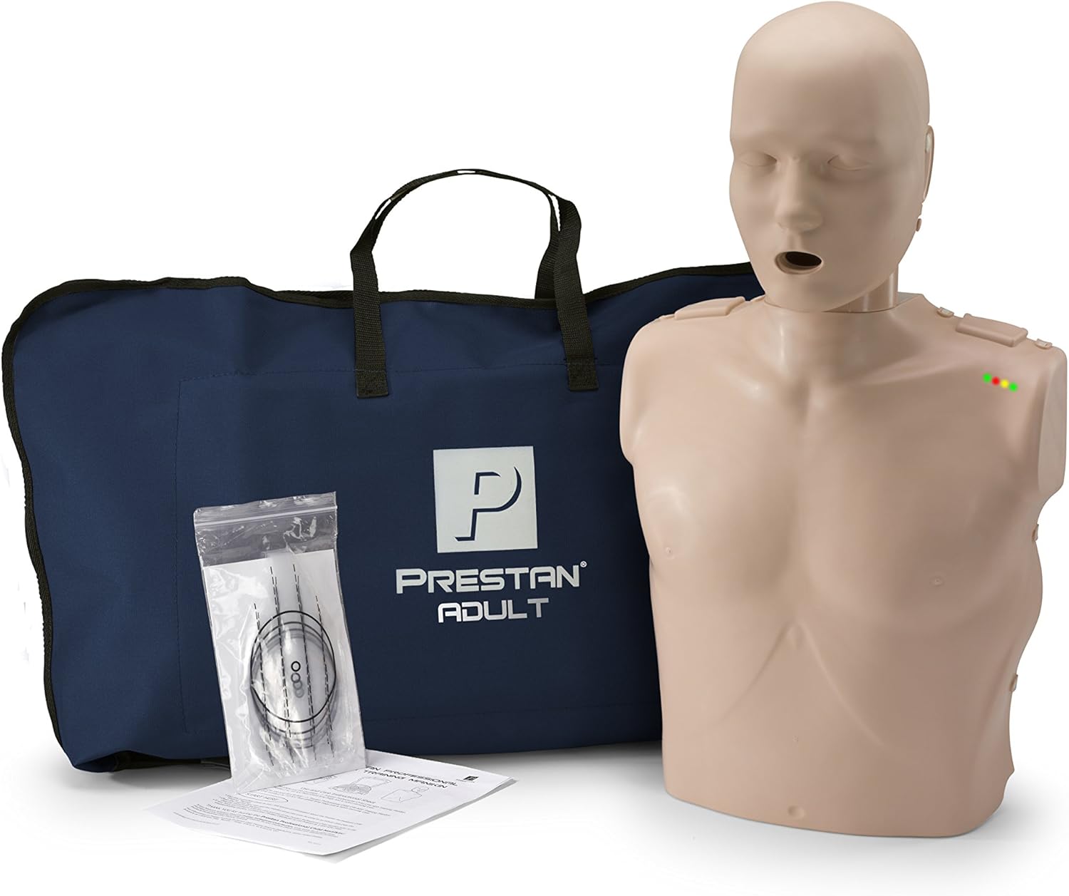 CPR Adult Manikin with Feedback Prestan AED UltraTrainer, and MCR Accessories