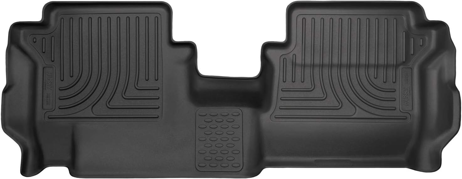Husky Liners Weatherbeater Series | 2nd Seat Floor Liner - Black | 19691 | Fits 2014-2019 Ford Transit Connect Mini Passenger Van w/ 2nd Row Bench Seats 1 Pcs