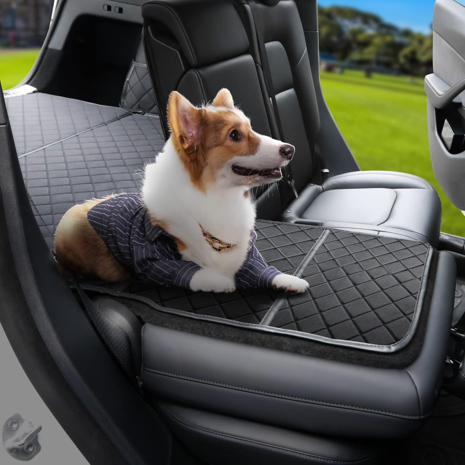 Newellev Tesla Model Y Trunk Mat Cargo Liner Waterproof Pet Mat Dog Car Seat Cover Compatible for 2021 2020 Model Y Accessories, Black