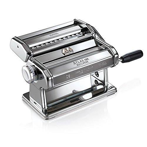 Marcato Manual Pasta Machine with 180 mm Sheet, Chrome Steel, Silver, 24 x 20 x 15.5 cm