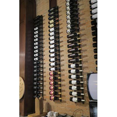 Indurial 21 Bottle Wall Mounted Wine Bottle Rack Rebrilliant Finish: Satin Black
