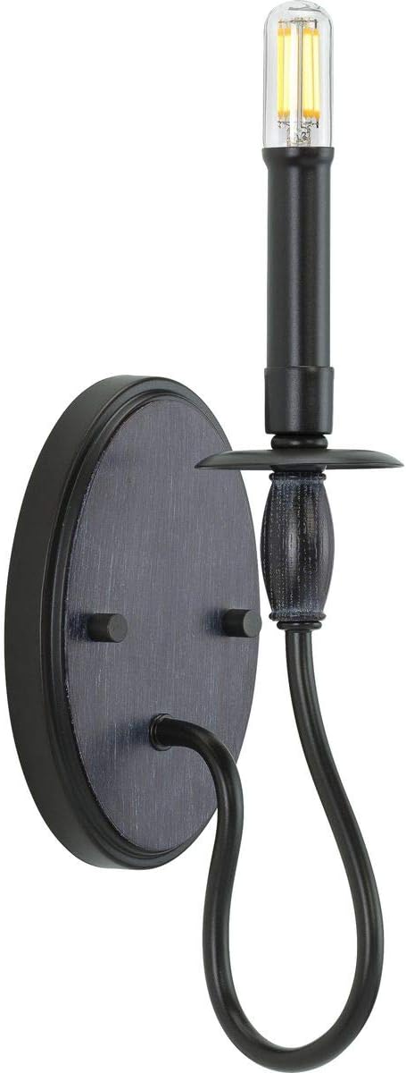 Progress Lighting Durrell Collection One-Light Black Wall Bracket 12.00x4.50x4.50 Pack of 2