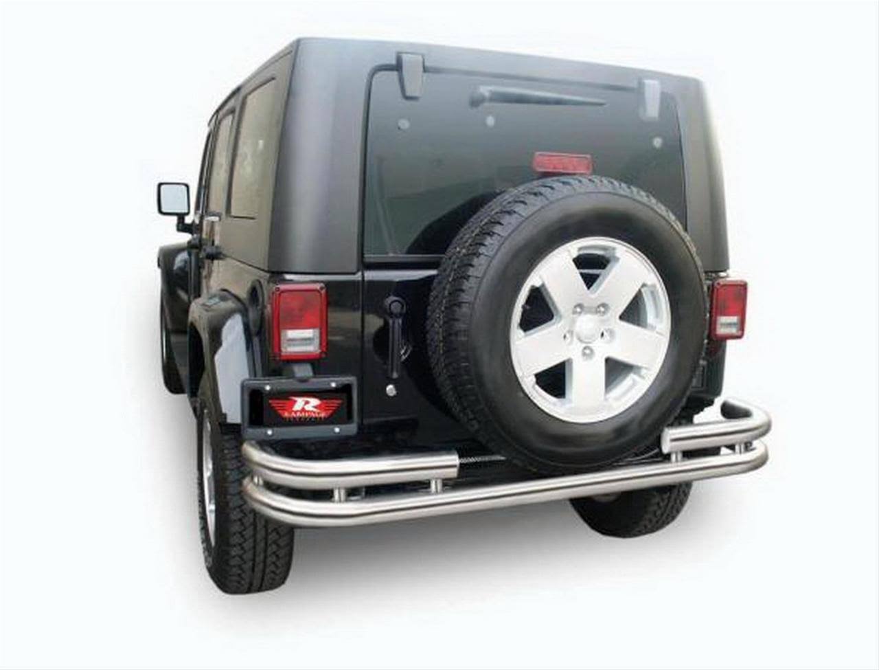 Rampage Double Tube Rear Bumper (Black) - 86648R