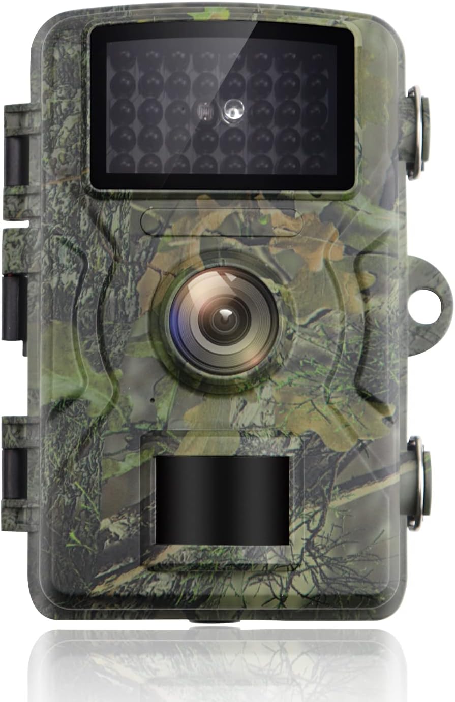 Trail Camera, 4K 32MP Game Camera with Night Vision Motion Activated Waterproof, Wildlife Camera 0.1S Trigger Hunting Camera with 46 IR LEDs and LCD Display. Pack of 2