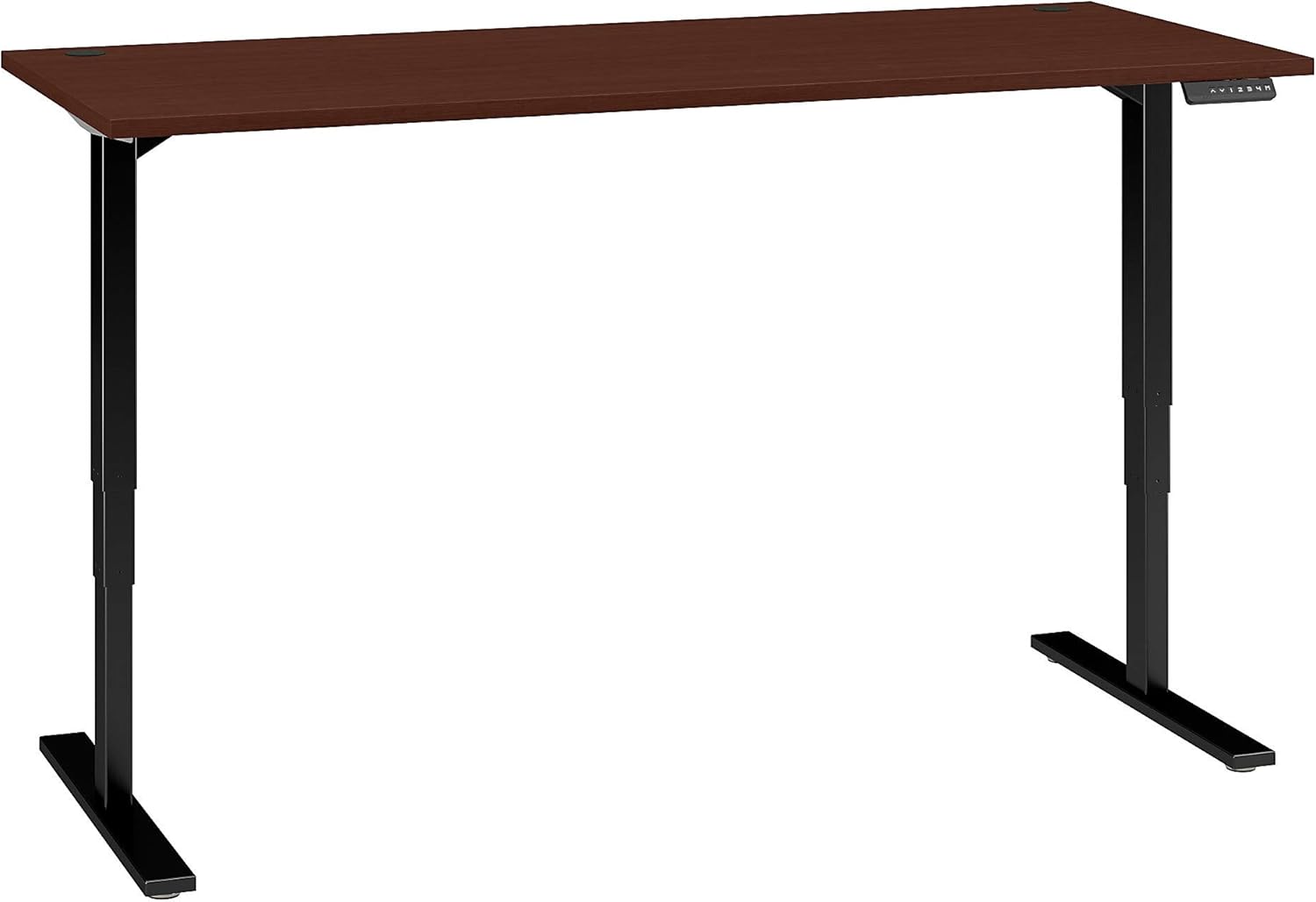 Move 80 Series by Bush Business Furniture 72W x 30D Height Adjustable Standing Desk in Storm Gray with Black Base