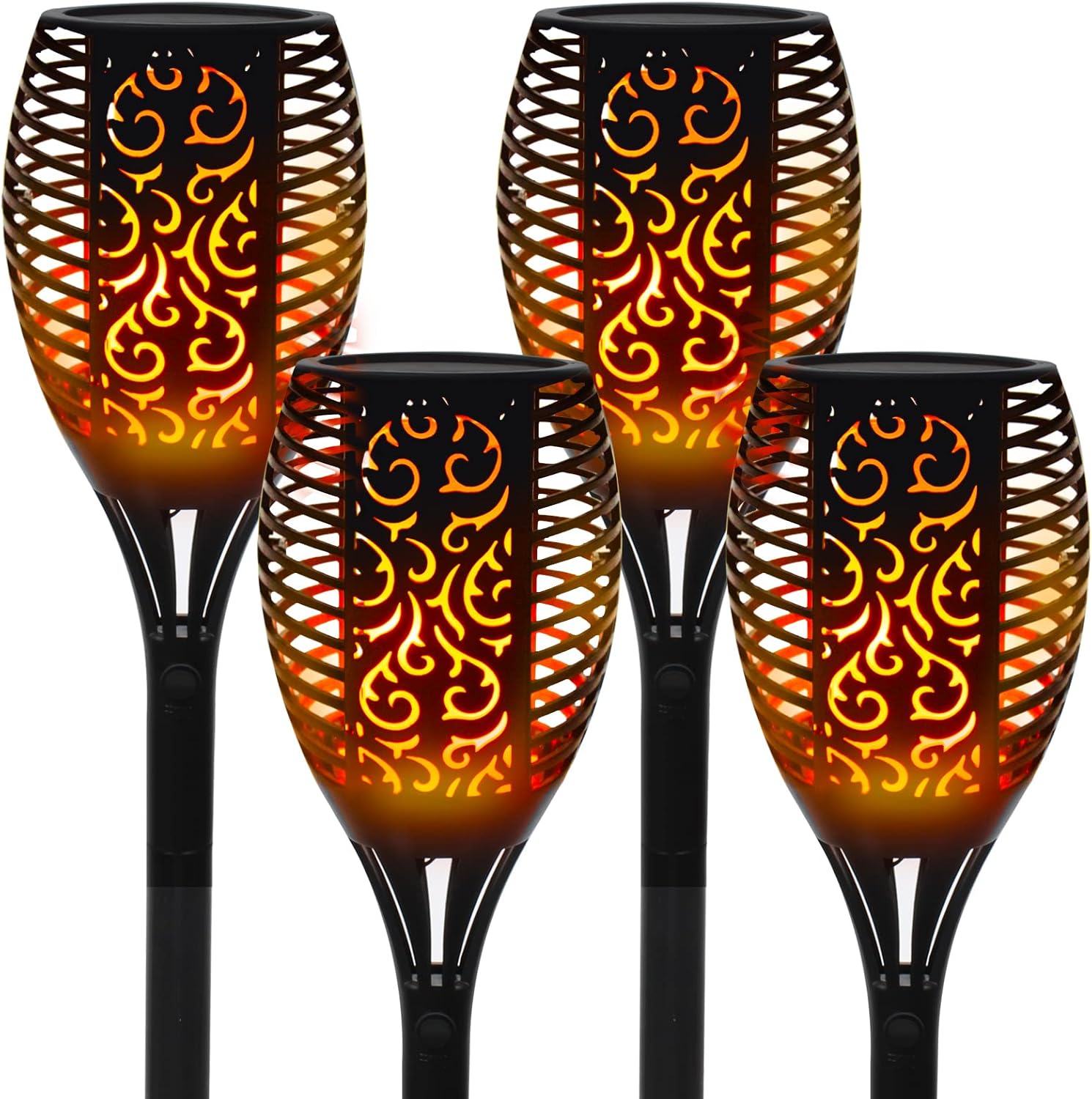 BOTINDO Outdoor Light Solar Waterproof Torch lickering Flames Upgraded 96 LED Flickering Flames 43