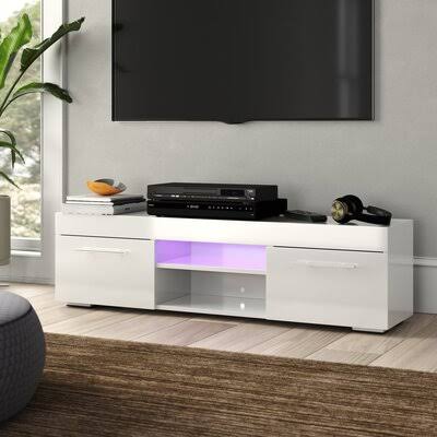 Acklin TV Stand for TVs Up to 58x22 Wade Logan Color: White
