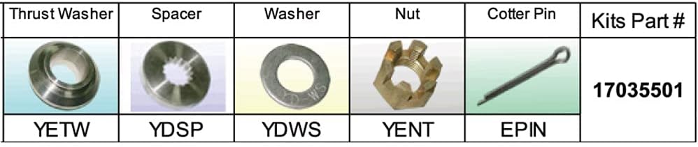 Solas 17035501 YD-PKT Propeller Kit for Yamaha 100-130 HP Pack of 2