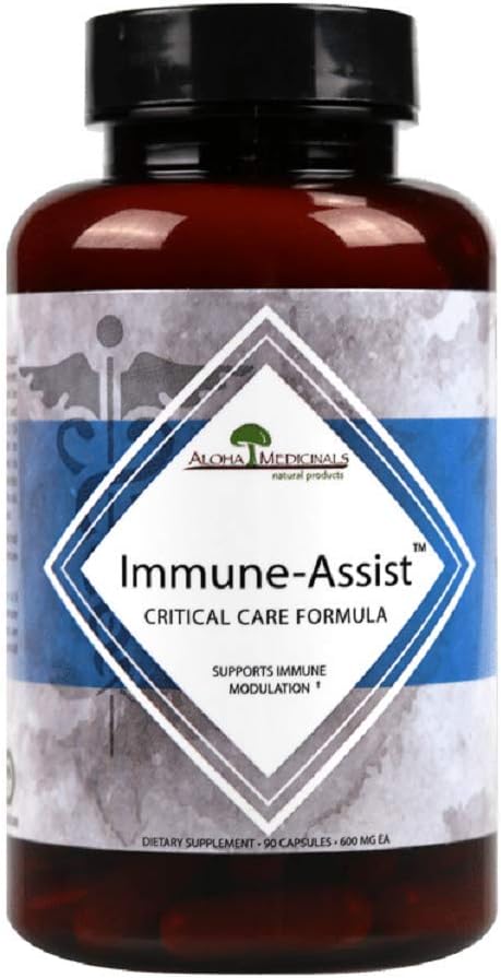 Aloha Medicinals – Immune Assist Critical Care Formula – Organic Mushroom Supplement - Cordyceps sinensis, Agaricus Blazei, Lentinula edodes, Grifola frondosa, Ganoderma lucidum, Coriolus versicolor Pack of 2