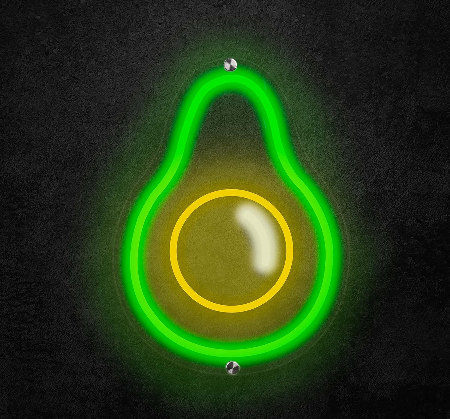 Ancient Neon Avocado Neon Sign – 10” Neon Signs for Wall Decor - LED Signs for Bedroom Decor, Bar Decor, Home Decor – Neon Light LED Sign w/ Easy Installation – Long-Lasting Cool Room Décor Pack of 2