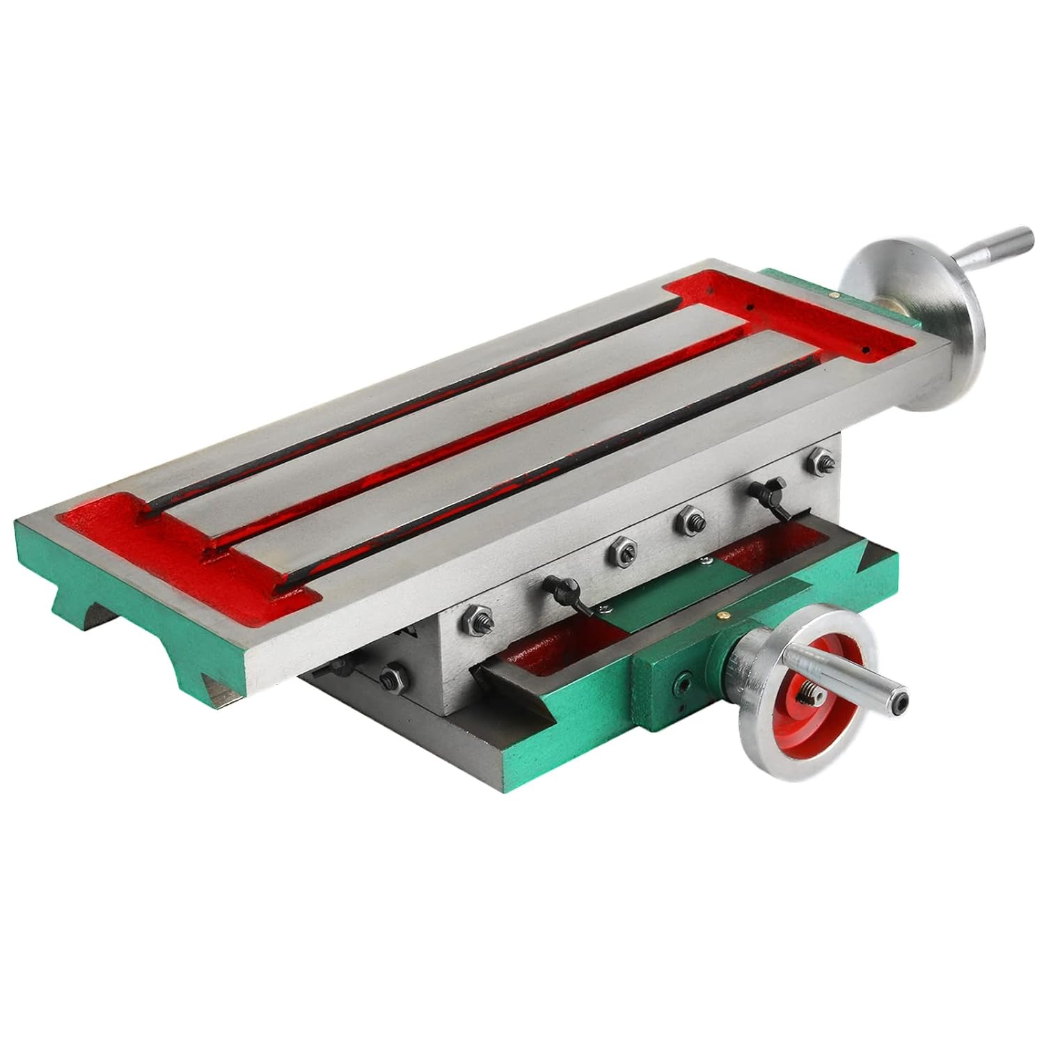 Mophorn Milling Working Table 17.7 X 6.7 Inch, Compound Milling Machine Work Table 2 Axis 4 Ways Move, Multifunction Milling Working Table Heavy-duty Structure,for Milling and Drilling Machine