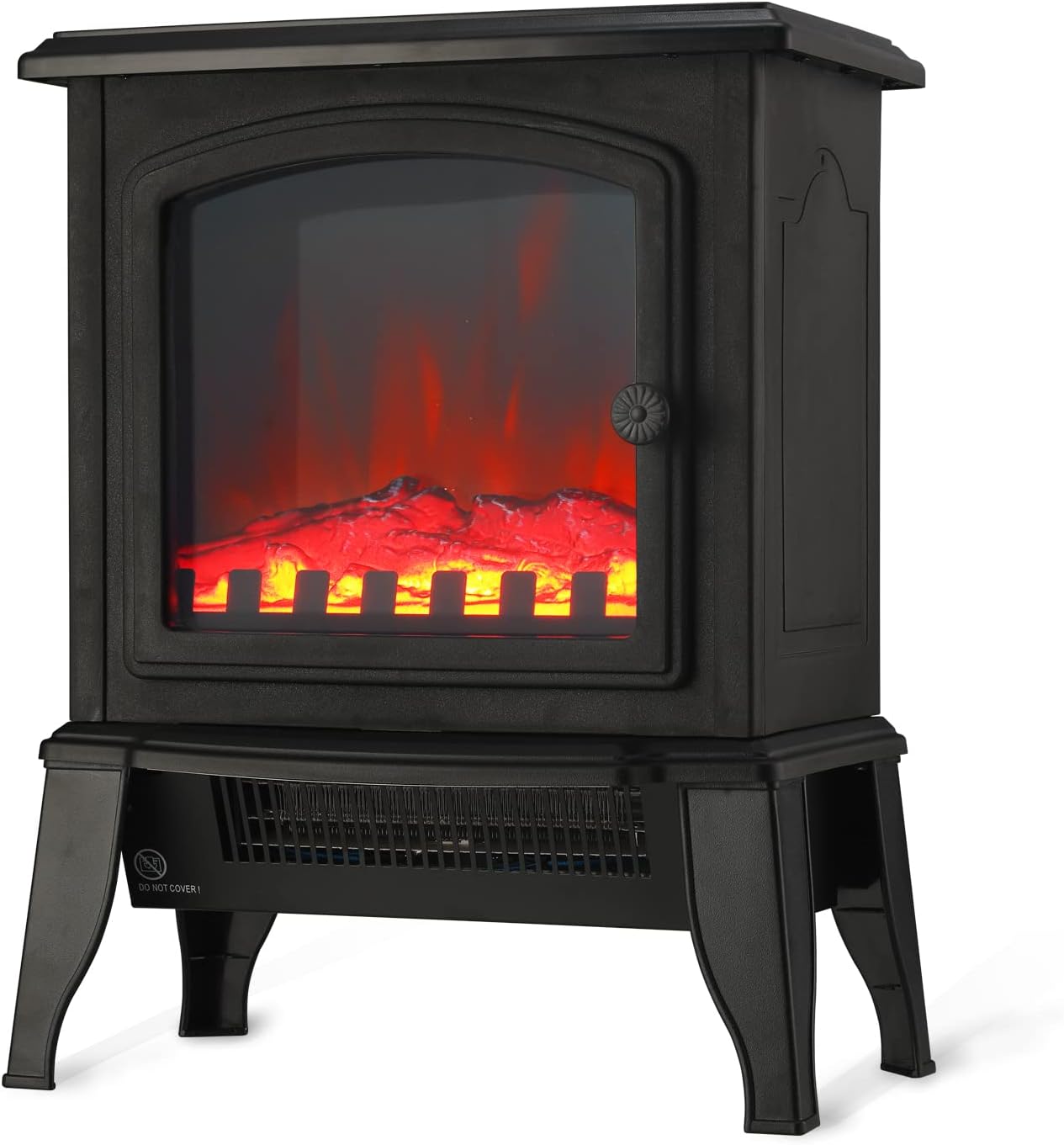 Electric Fireplace Heater ,Portable Electric Fireplace Stove Freestanding Fireplace with Realist Flame ,750W/1500W ,Indoor Use