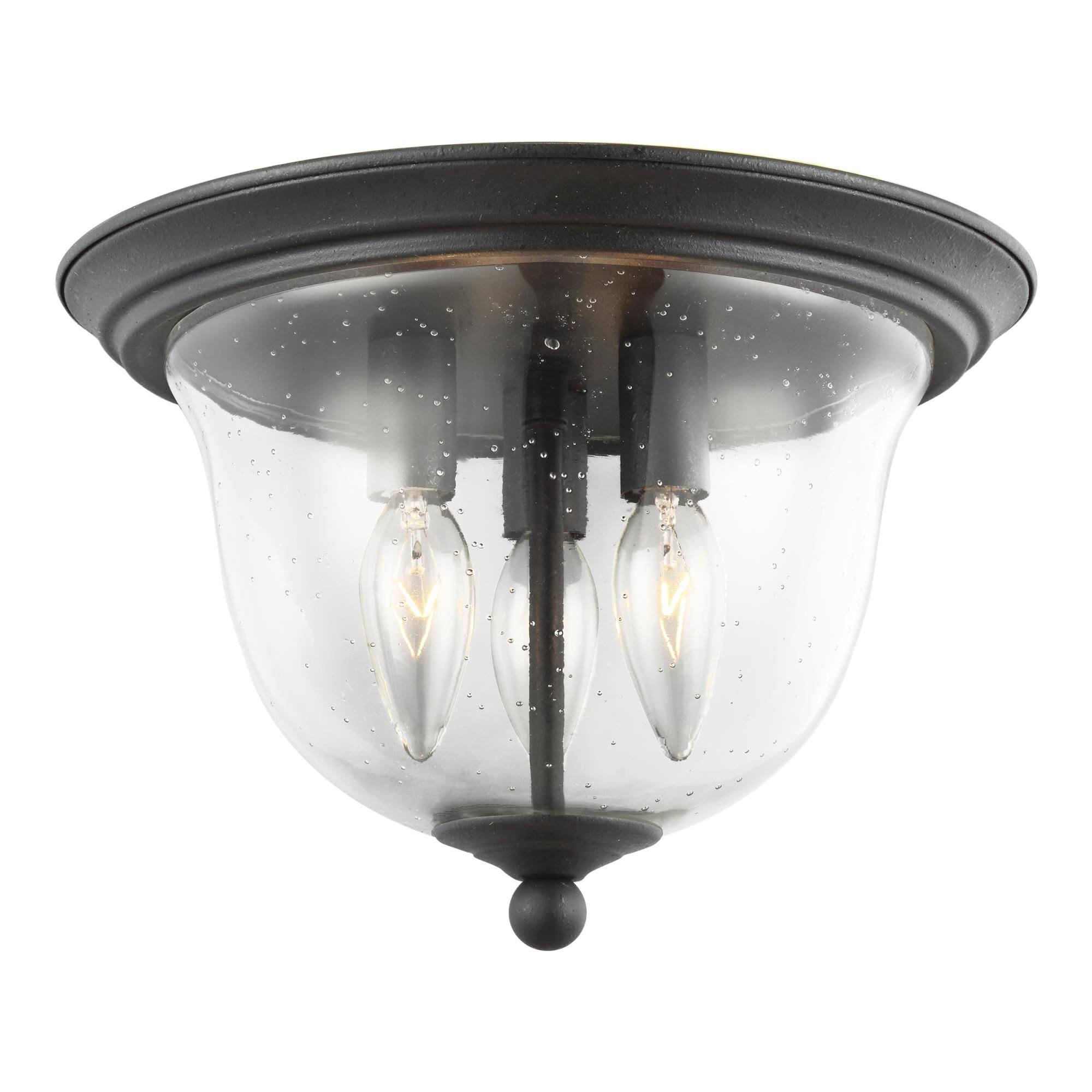 Sea Gull Lighting 7527803EN-839 Morill Three Light Ceiling Flush Mount - Blacksmith