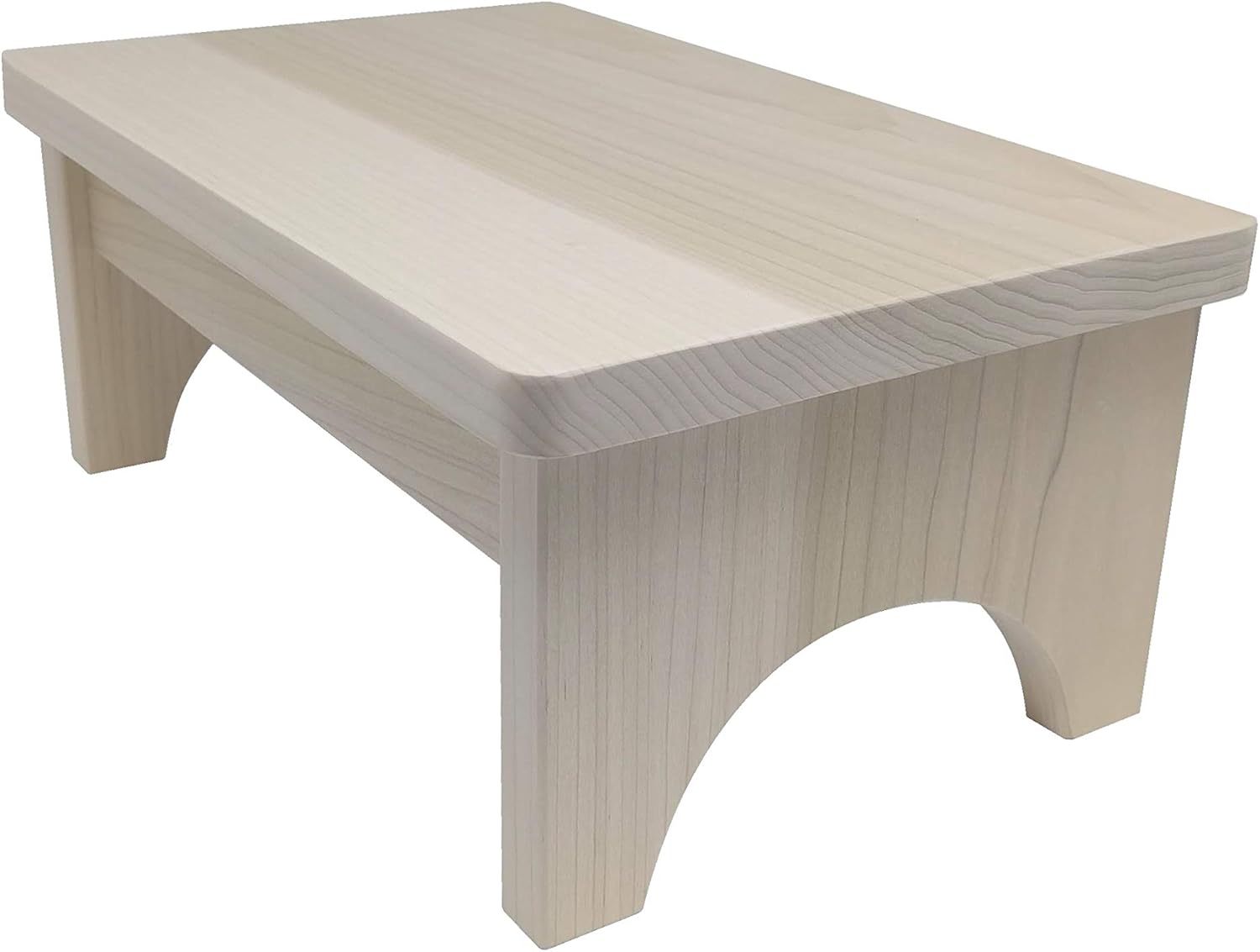 HollandCraft - 6 Inch Wooden Foot Stool - Unfinished - Hidden Wood Dowels (No Screws, Staples or Nails) Pack of 2