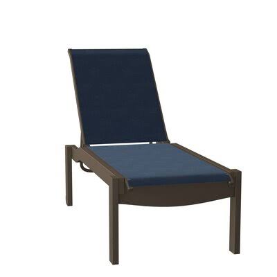Leeward Reclining Chaise Lounge Telescope Casual Frame Color: Textured Beachwood, Seat Color: Navy 13D