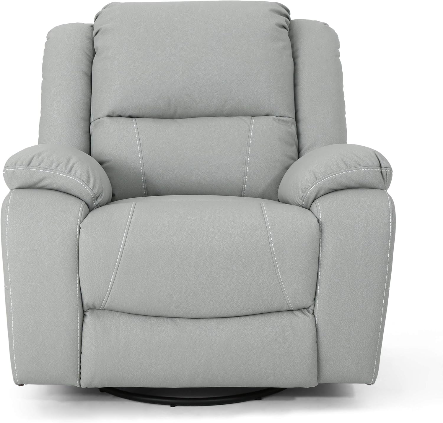 Christopher Knight Home Teresa Swivel Recliner, Light Grey + Black