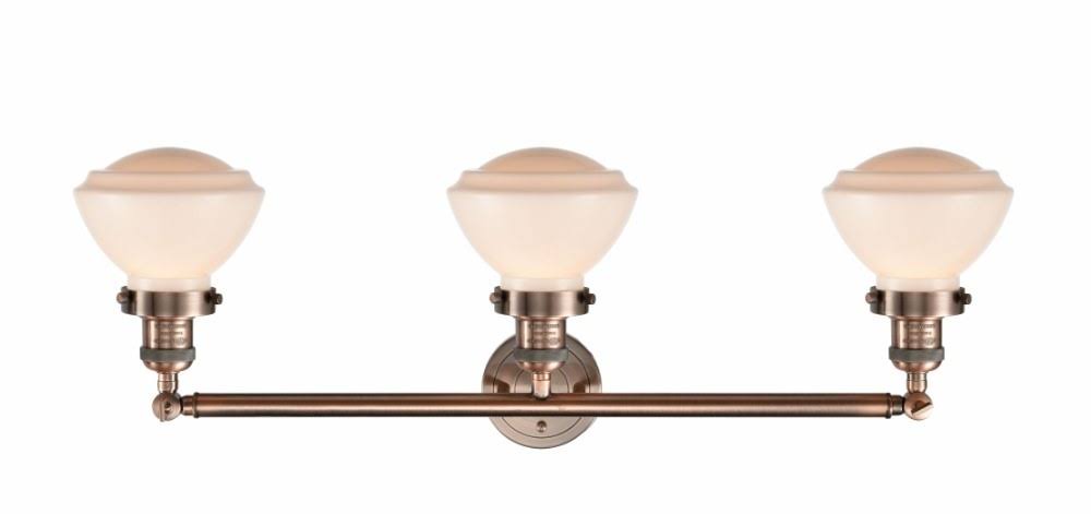 Innovations 205-AC-G322 Antique Copper Olean 3 Light Bath Vanity Light