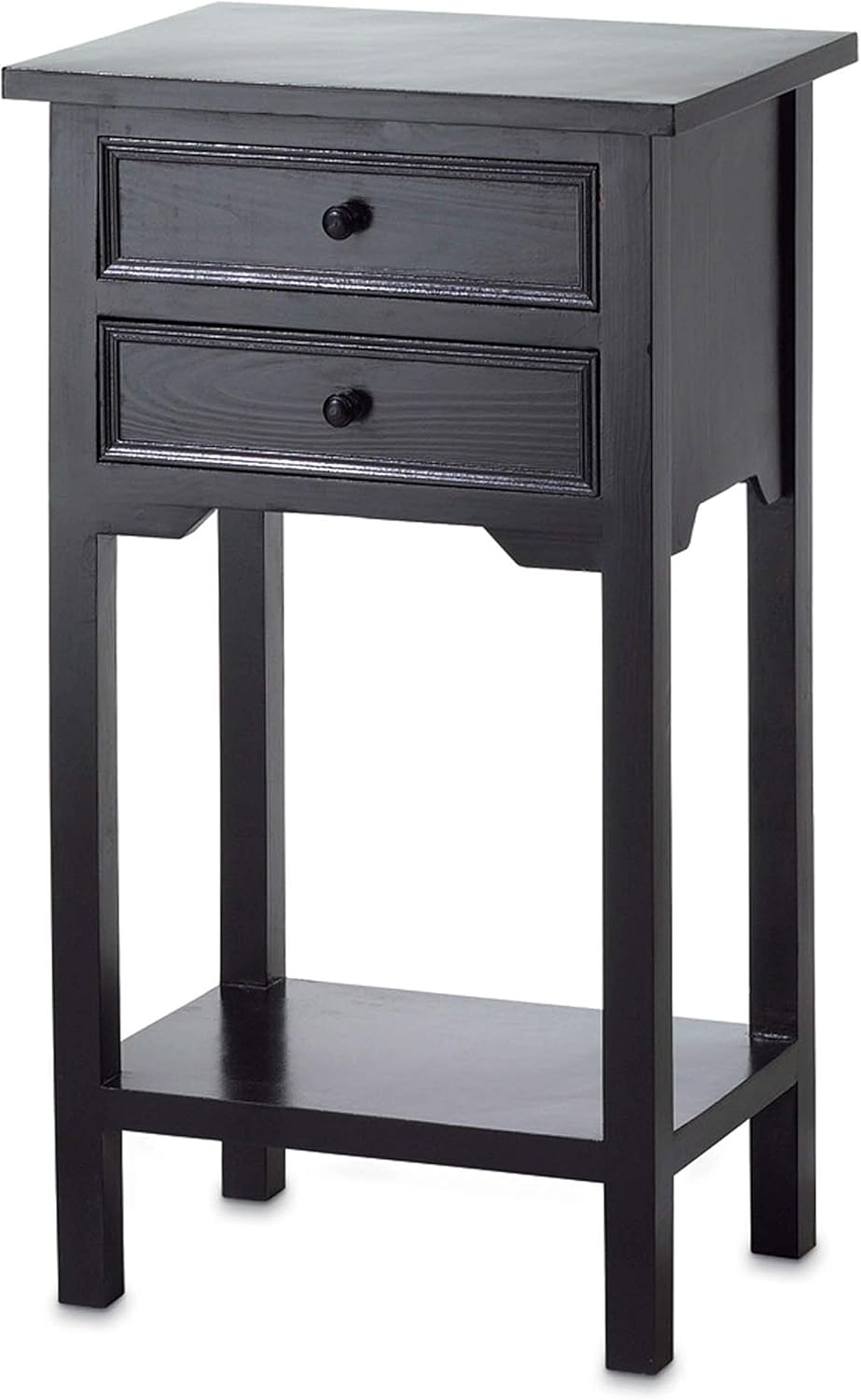 Black Side Table 15.75x11.62x27.25