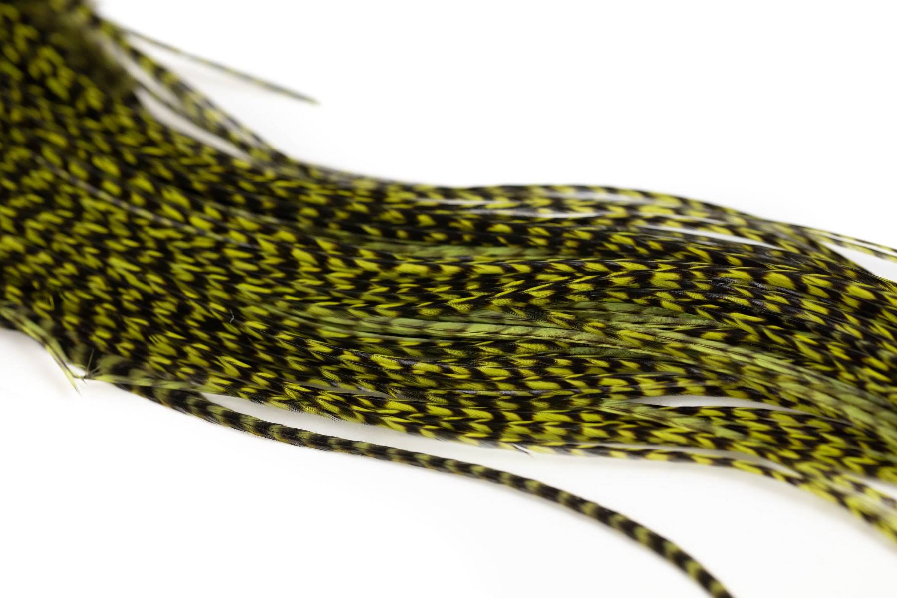 Whiting Midge Hackle 1/4 Saddle - Black - Silver Grade