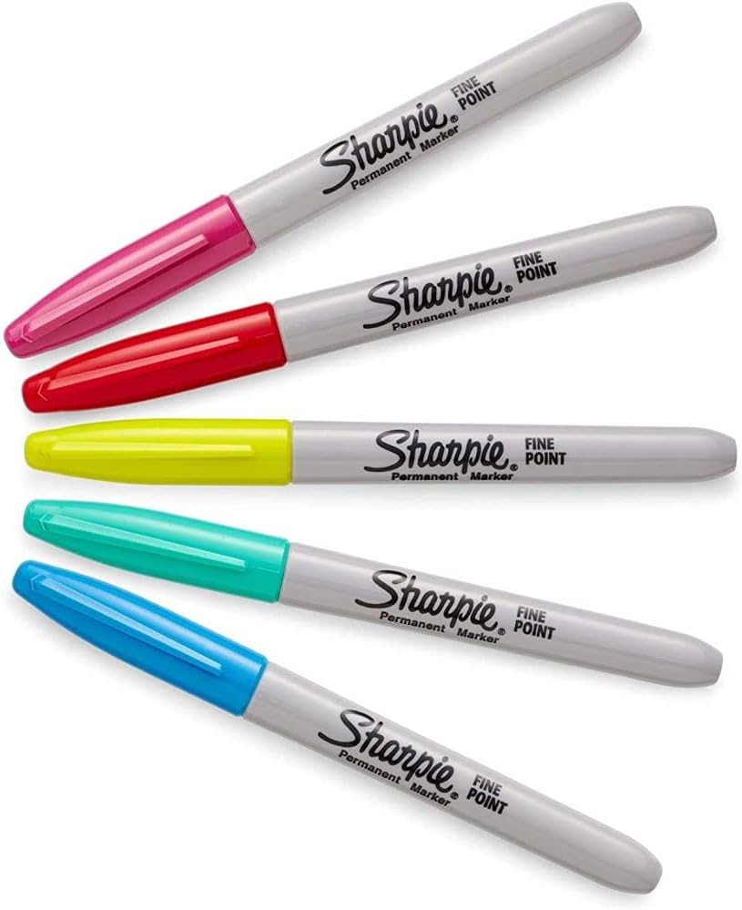 Sharpie Color Burst Permanent Markers, Fine Point, Assorted, 5/Count - 4 Pack