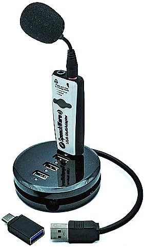 SpeechWare UTM+B USB TravelMike Noise Cancelling Hands-Free Flexible Boom Laptop Microphone with Speech Equalizer (SQ) & Accessories