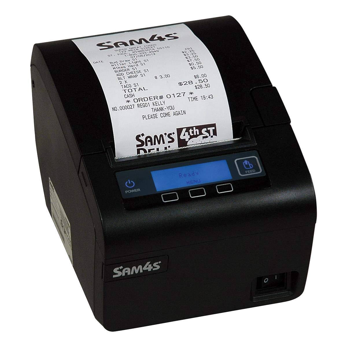 Sam4s Ellix 40 Black USB and Serial Thermal Receipt Printer