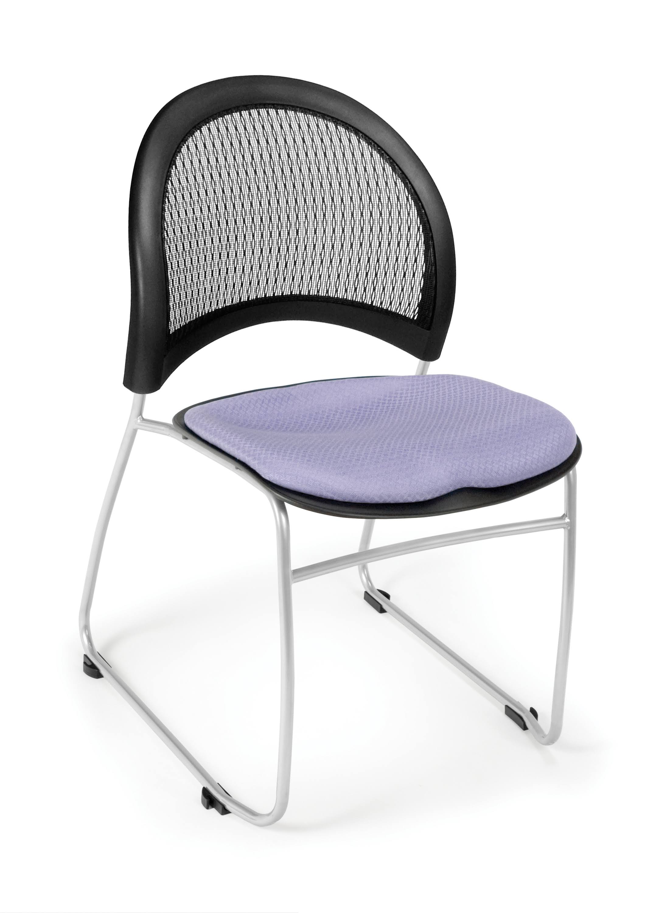 OFM Moon Series Model 335 Fabric Stack Chair, Lavender - 4 pack