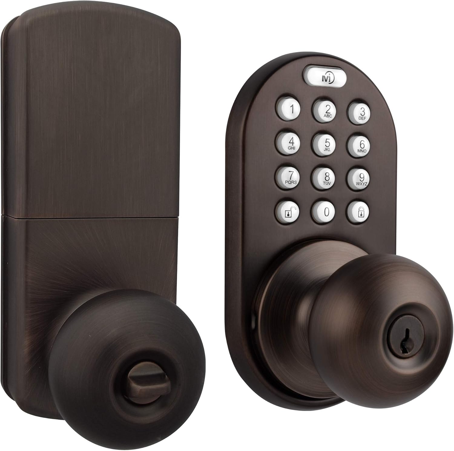 MiLocks DKK-02OB Electronic Touchpad Entry Keyless Door Lock, Oil Rubbed Bronze Pack of 2