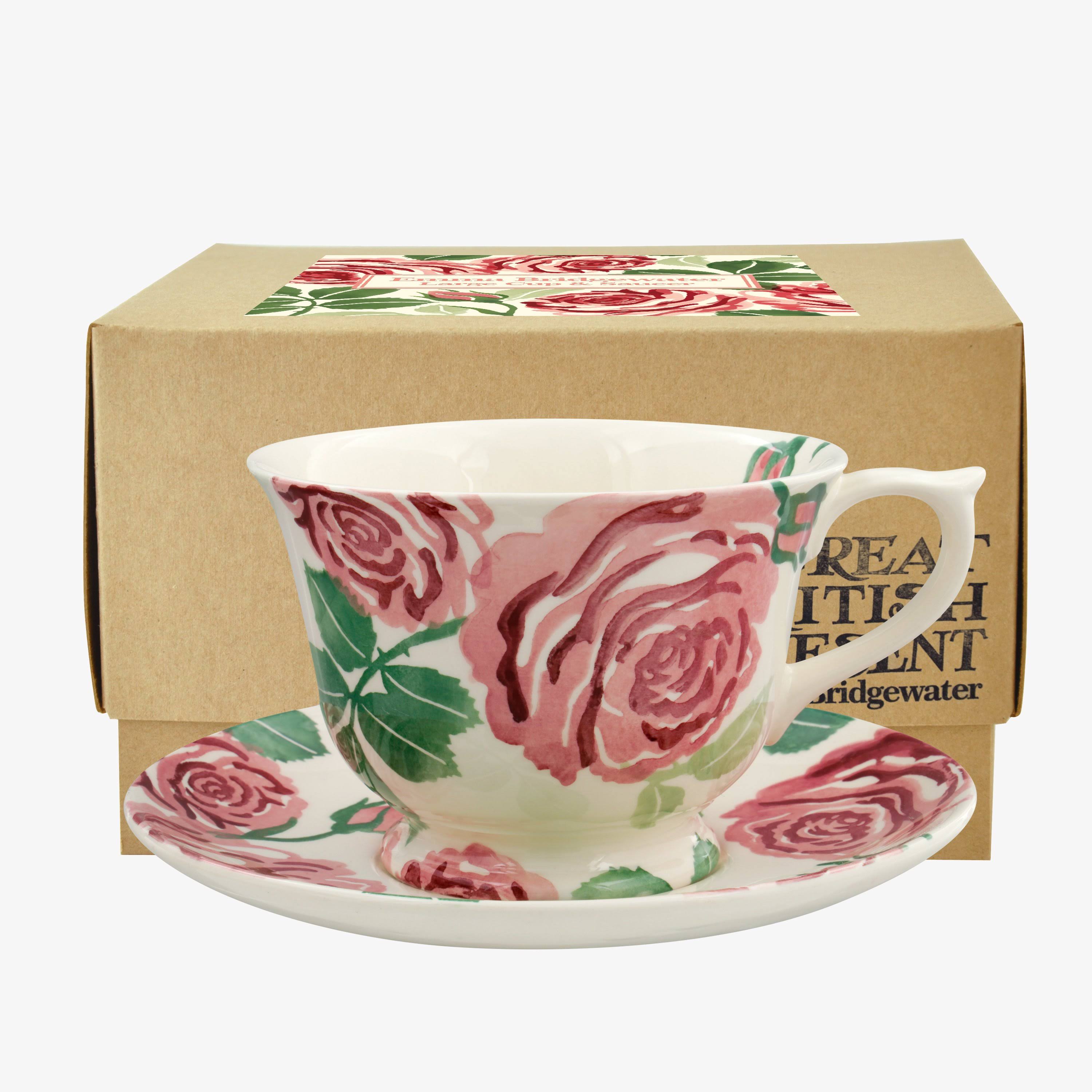Emma Bridgewater Pink Roses Large Teacup u0026 Saucer Boxed