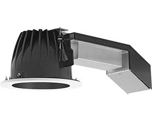 RAB REMODELER 4 inch Round 12W Lutron 80 Degree 3500K 90 CRI Black Cone White Ring (RDLED4R12L-80YNHC-B-W)