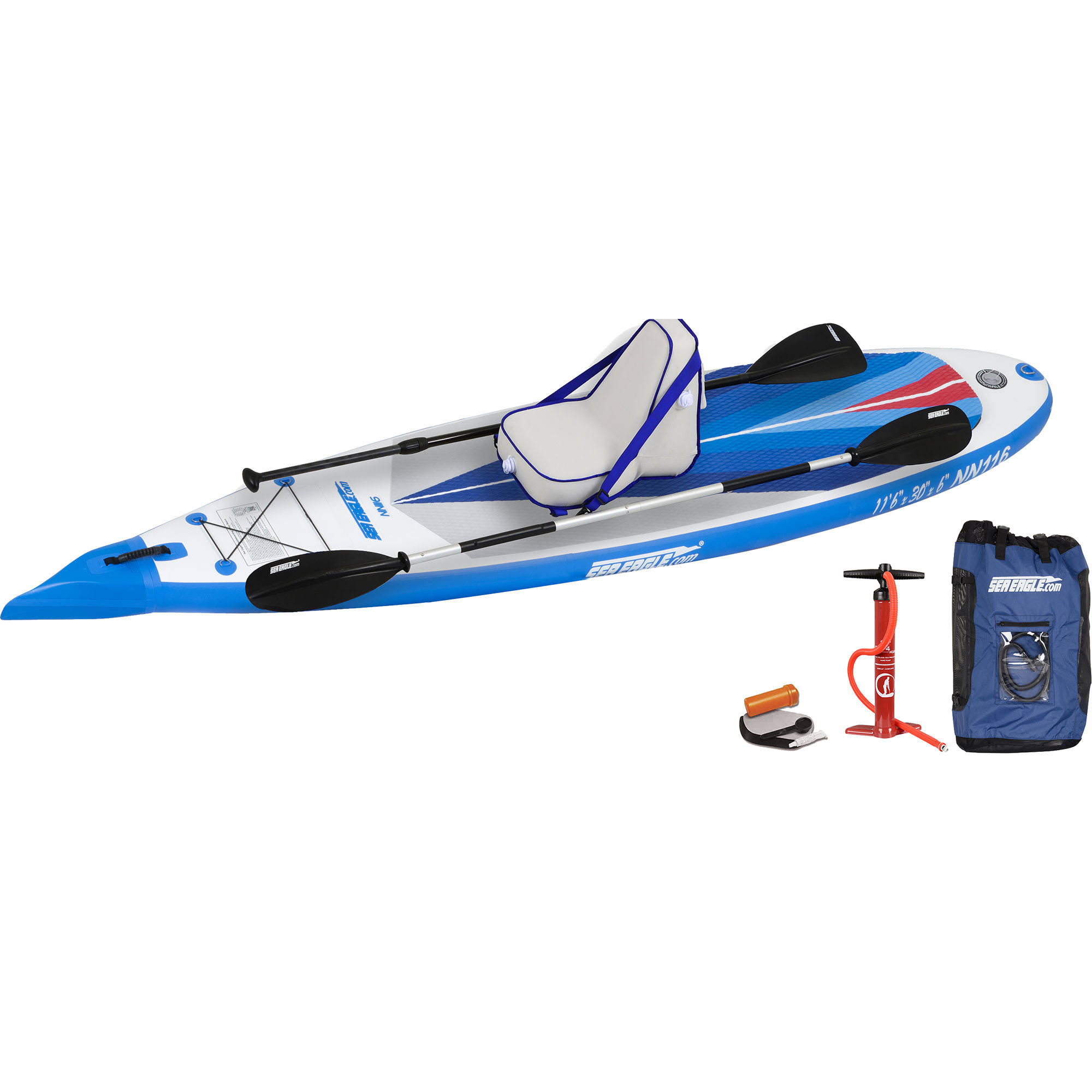 Sea Eagle Needlenose 116 Inflatable Stand-Up Paddle Board (SUP) Deluxe Package