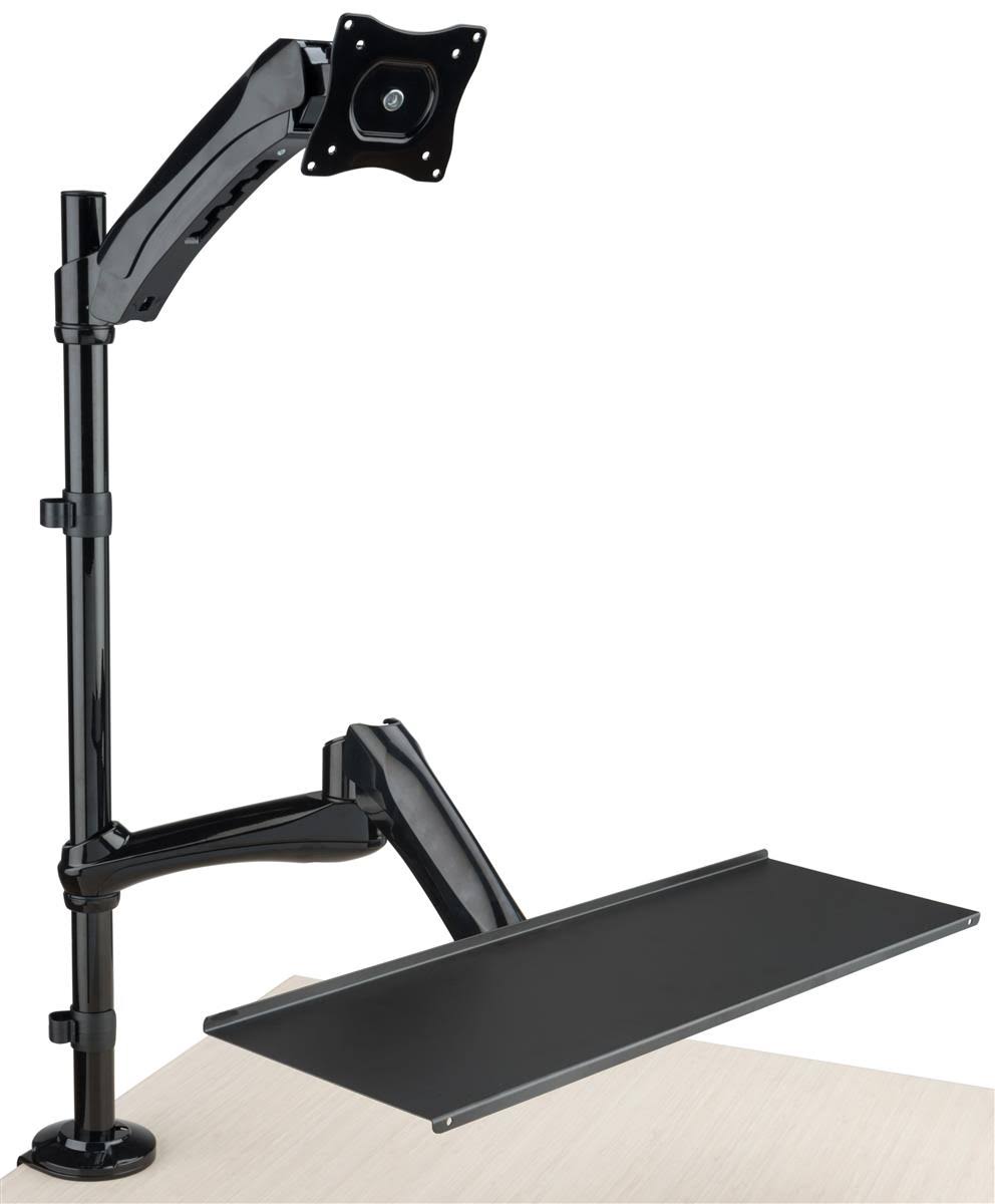 Monitor Mount w/ 2 Adjustable Arms, Tilting Bracket, Desk or Grommet
