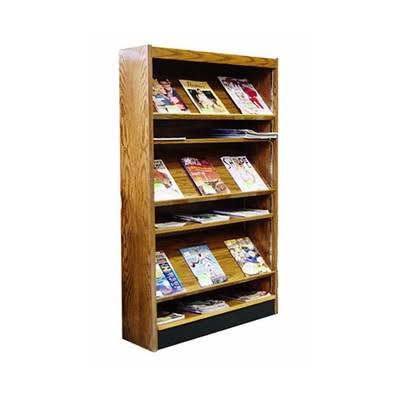 W.C. Heller Single Face Open Back Magazine Shelf Finish: Walnut