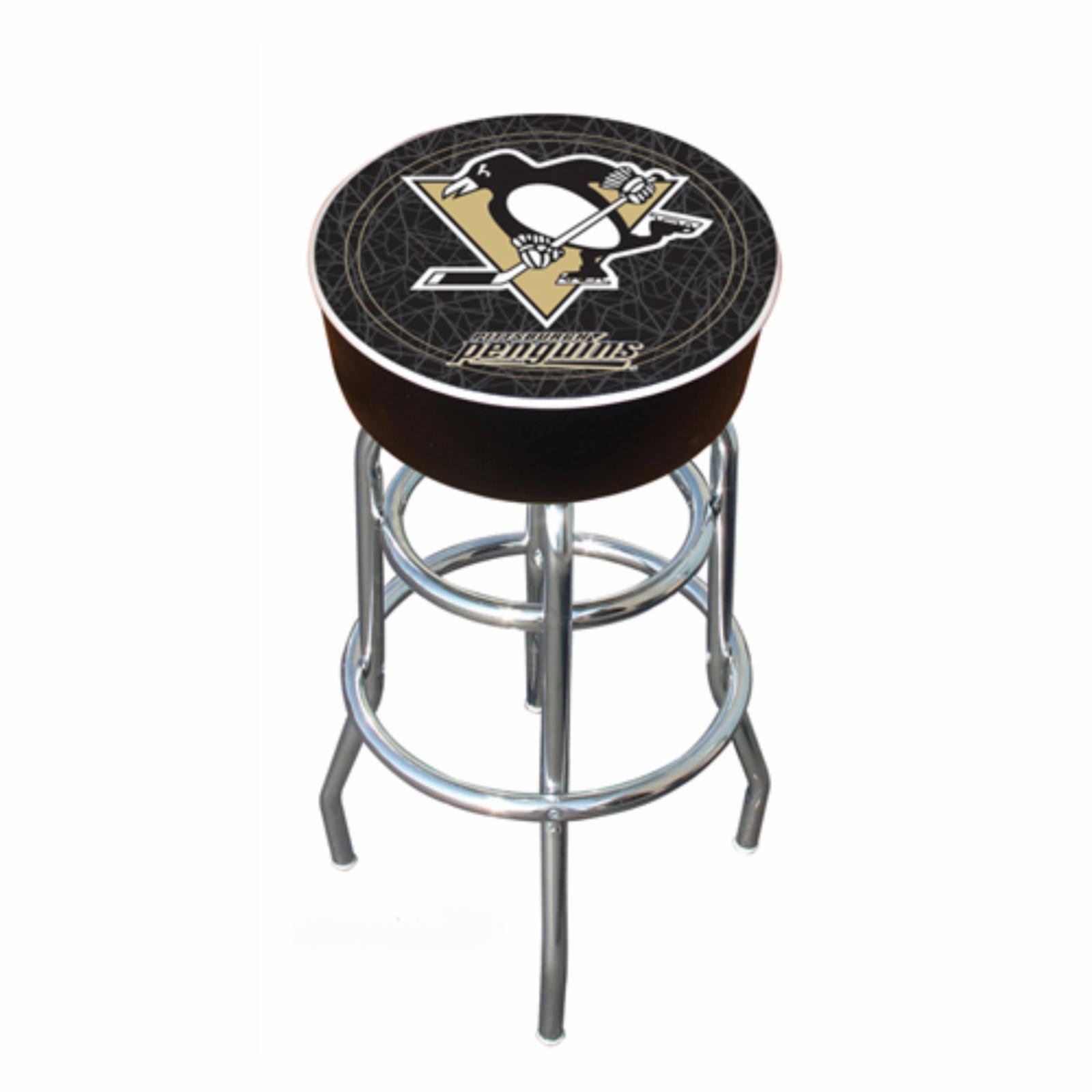 Trademark Global NHL 30 in. Padded Backless Swivel Bar Stool