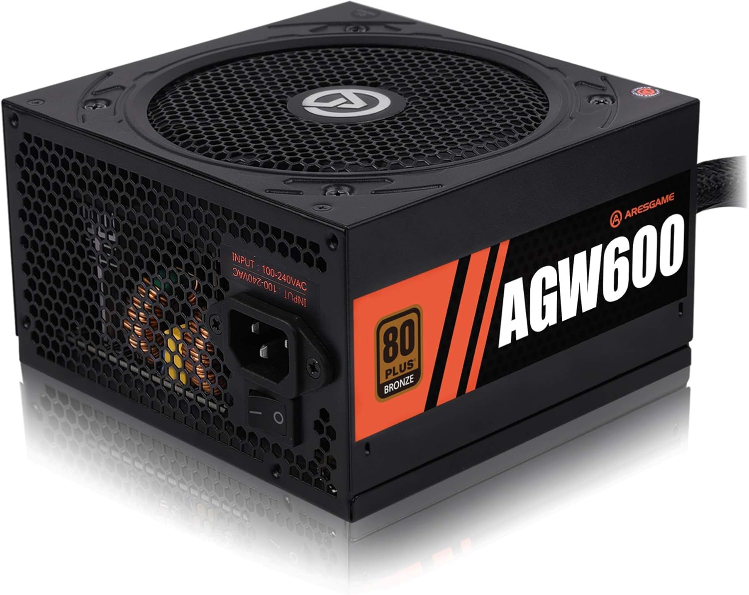 Power Supply 650W 80+ Bronze Certified PSU (ARESGAME, AGW650) Pack of 2