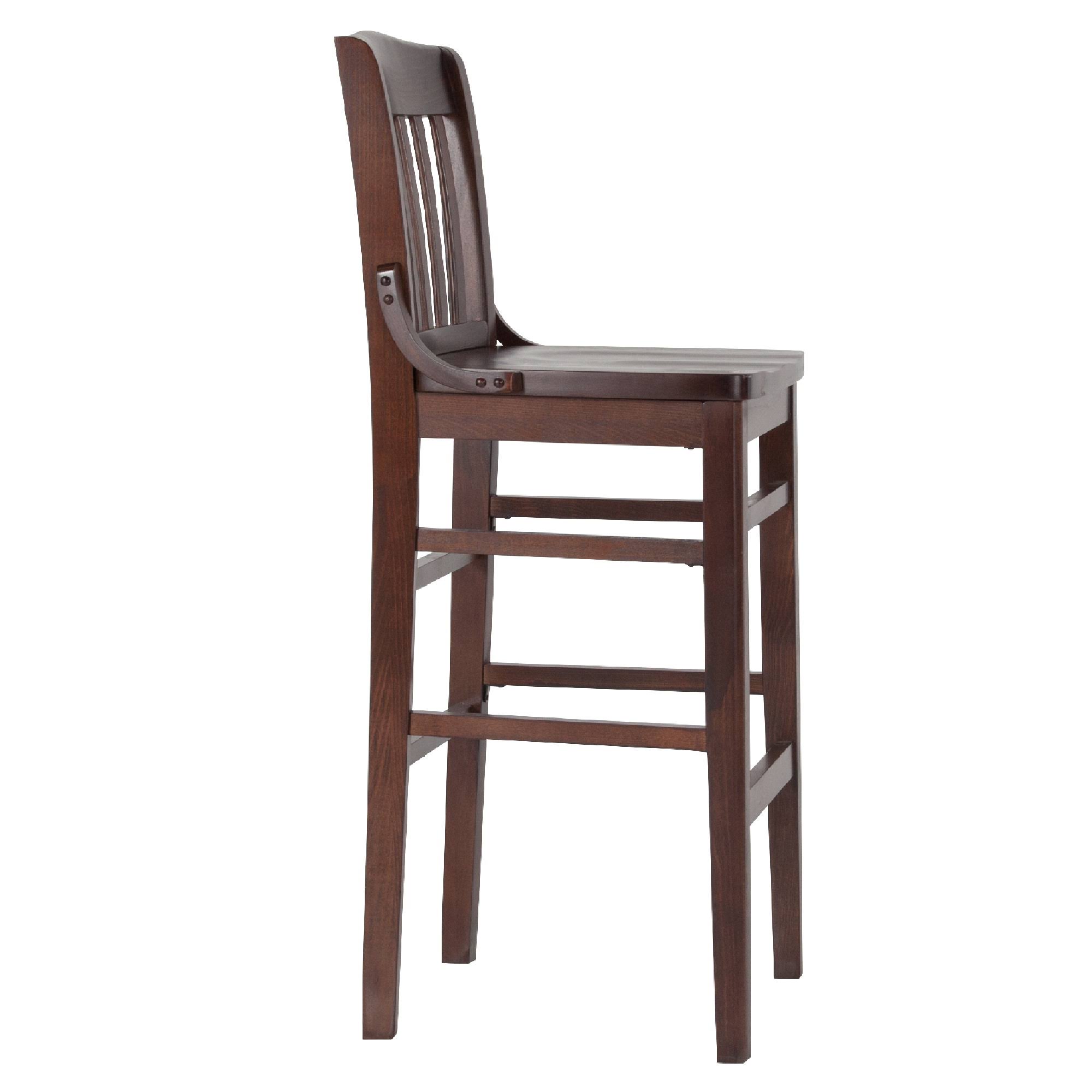 44x22 Walnut Brown Hercules Series School House Back Restaurant Barstool