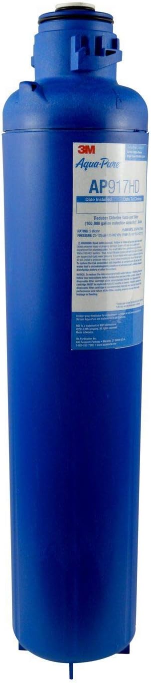 3M Aqua-Pure Whole House Sanitary Quick Change Replacement Water Filter AP917HD, For Aqua-Pure System AP903, Reduces Sediment, Chlorine Taste and Odor