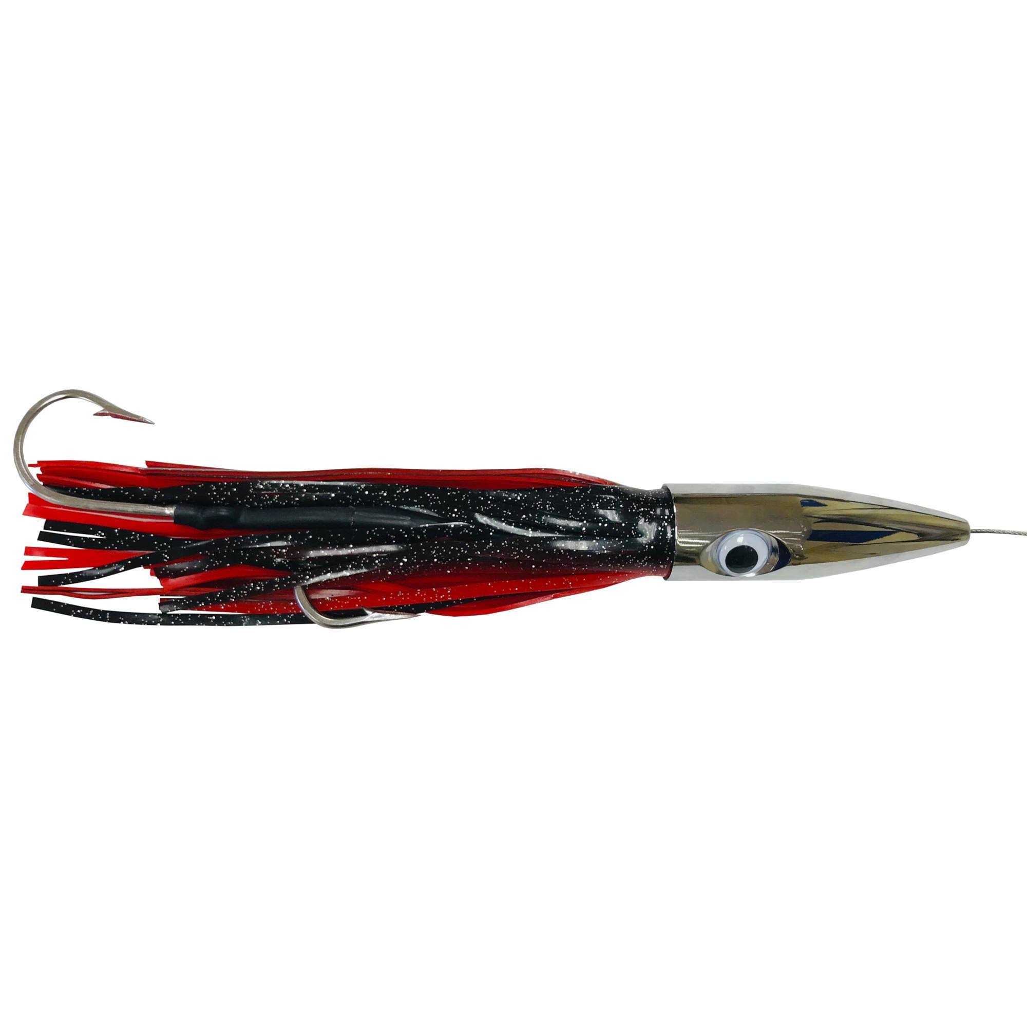 14x22 Red/Black Cable Rigged Trolling Lure | EatMyTackle