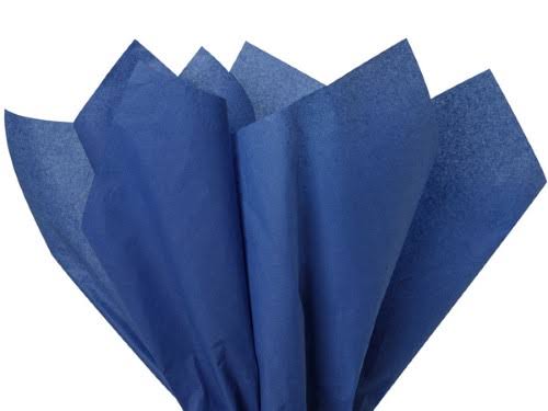 Pack of 480, Solid Dark Blue Tissue Paper 15 x 20 Sheet Half Ream Made from 100% Post Industrial Recycled fibers Made in USA