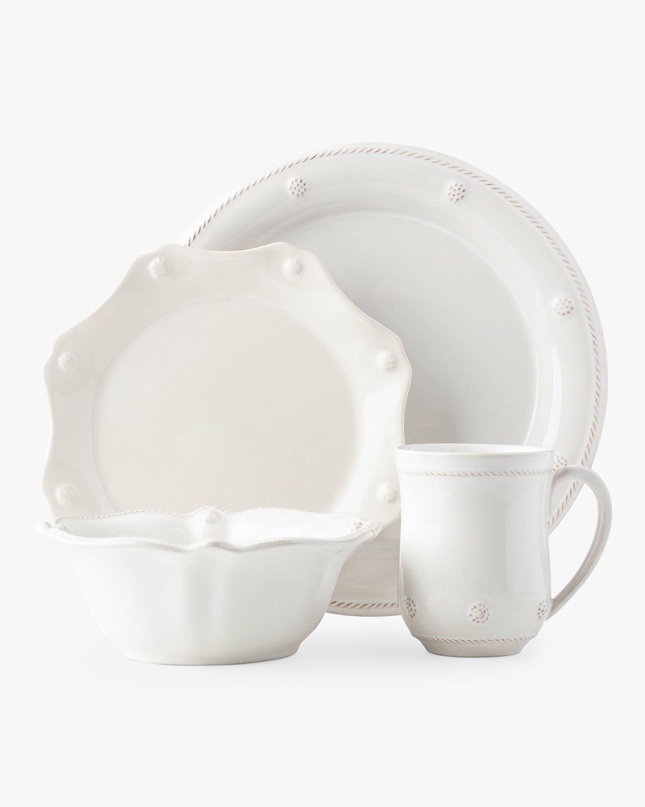 Juliska Berry u0026 Thread 4-Piece Place Setting Whitewash