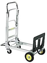 Safco Products Hide-Away Collapsible Utility Hand Truck, Silver/Black