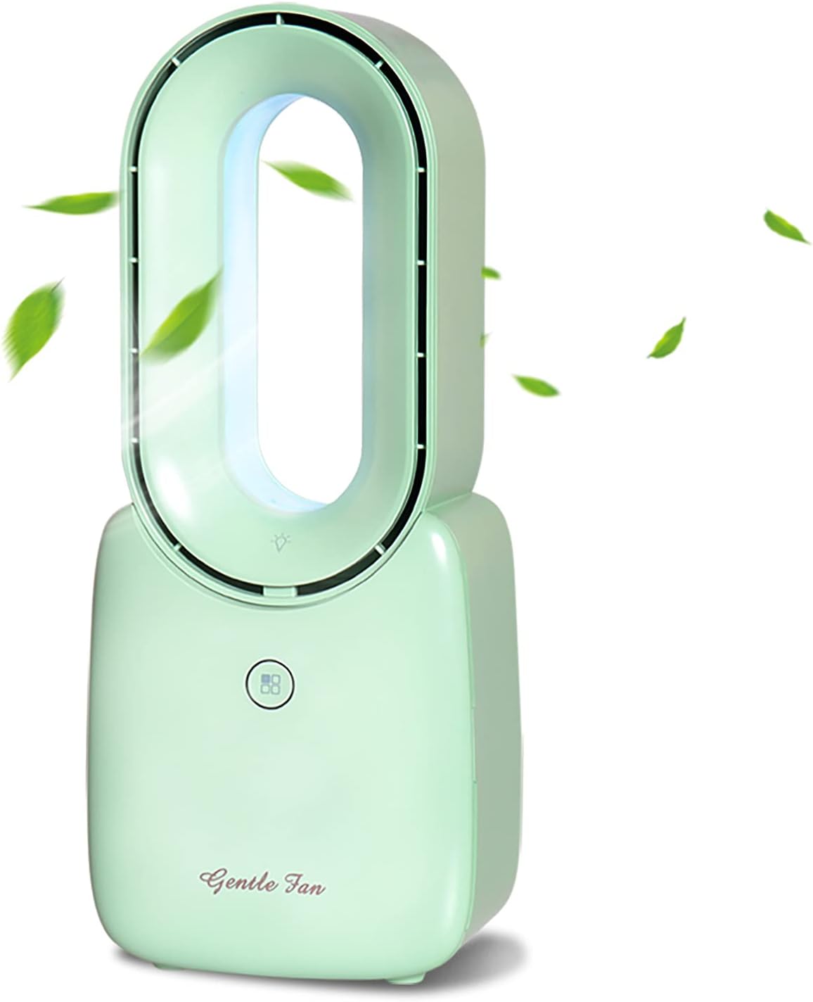 CONBOLA Desk Fan, 11.8 Inch Bladeless Fan Small Table Fan Air Cooler, Portable Rechargeable Breeze Quiet Fan with Touch Control 5-Colors Decorative LED Light for Office Bedroom (Rose pink) Pack of 2