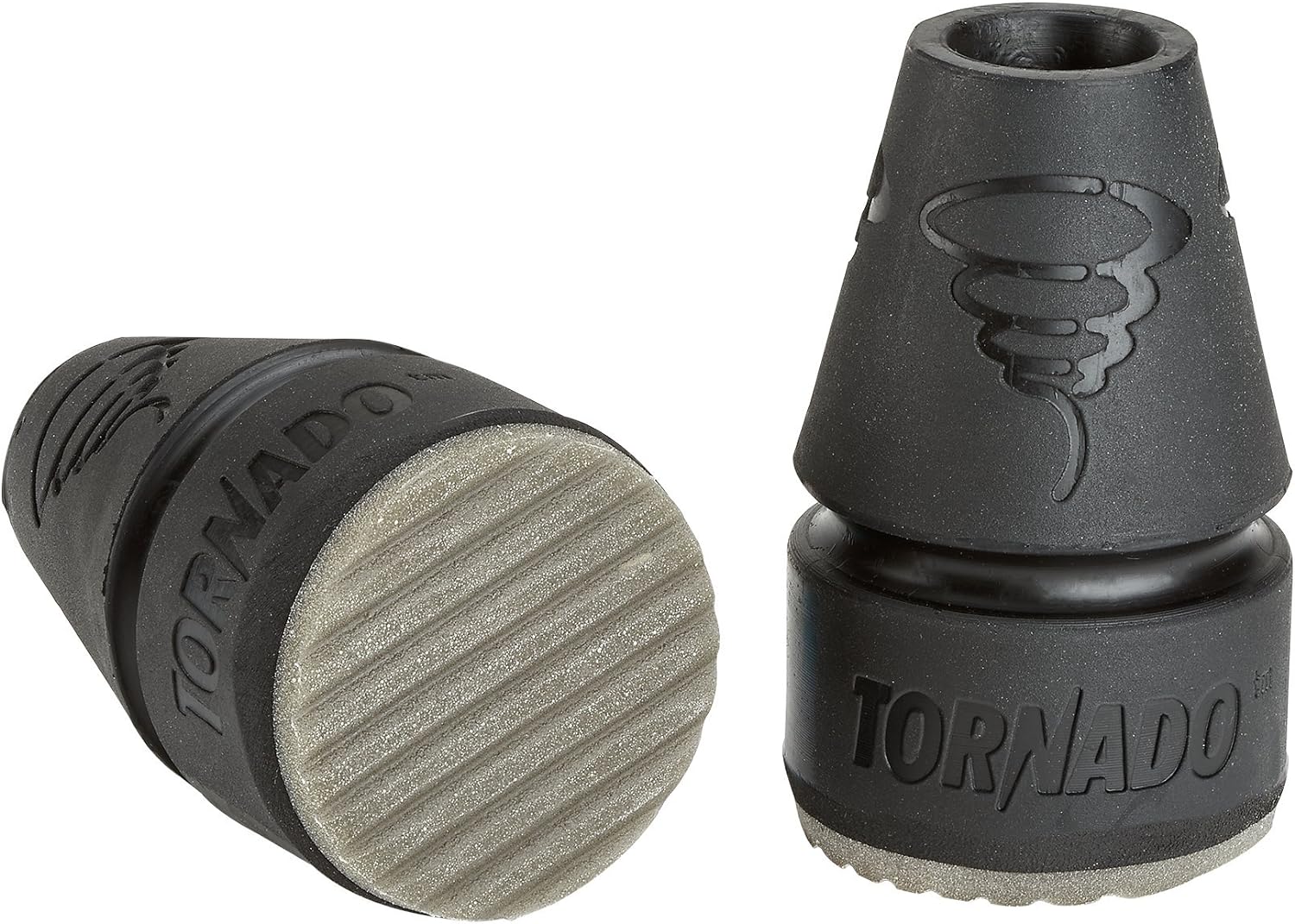 Thomas Fetterman Tornado Rain Cane & Crutch Tips, Fits Shafts of 3/4 to 1 Inch, Black, Pair Pack of 2
