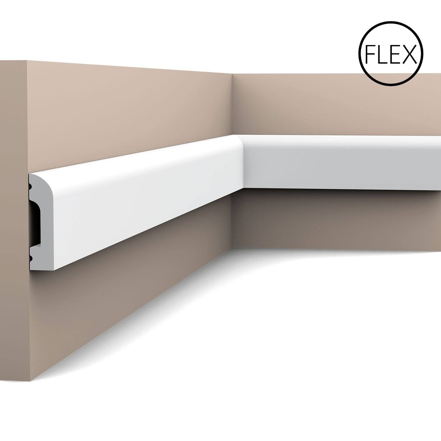 Orac Decor Flexible Baseboard MOULDING 2in H x 78-3/4in Long | SX182F